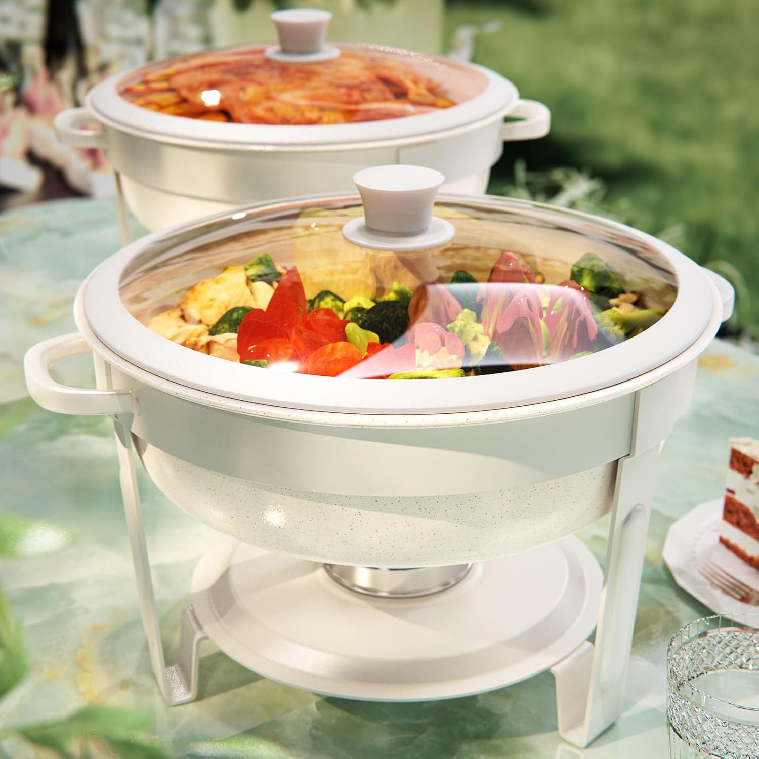 Chafing Dishes for Buffet Set - Elegant 5QT Food Warmers