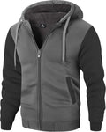 Men's Zip Up Hoodie Heavyweight Sherpa Lined Warm Winter Jacket