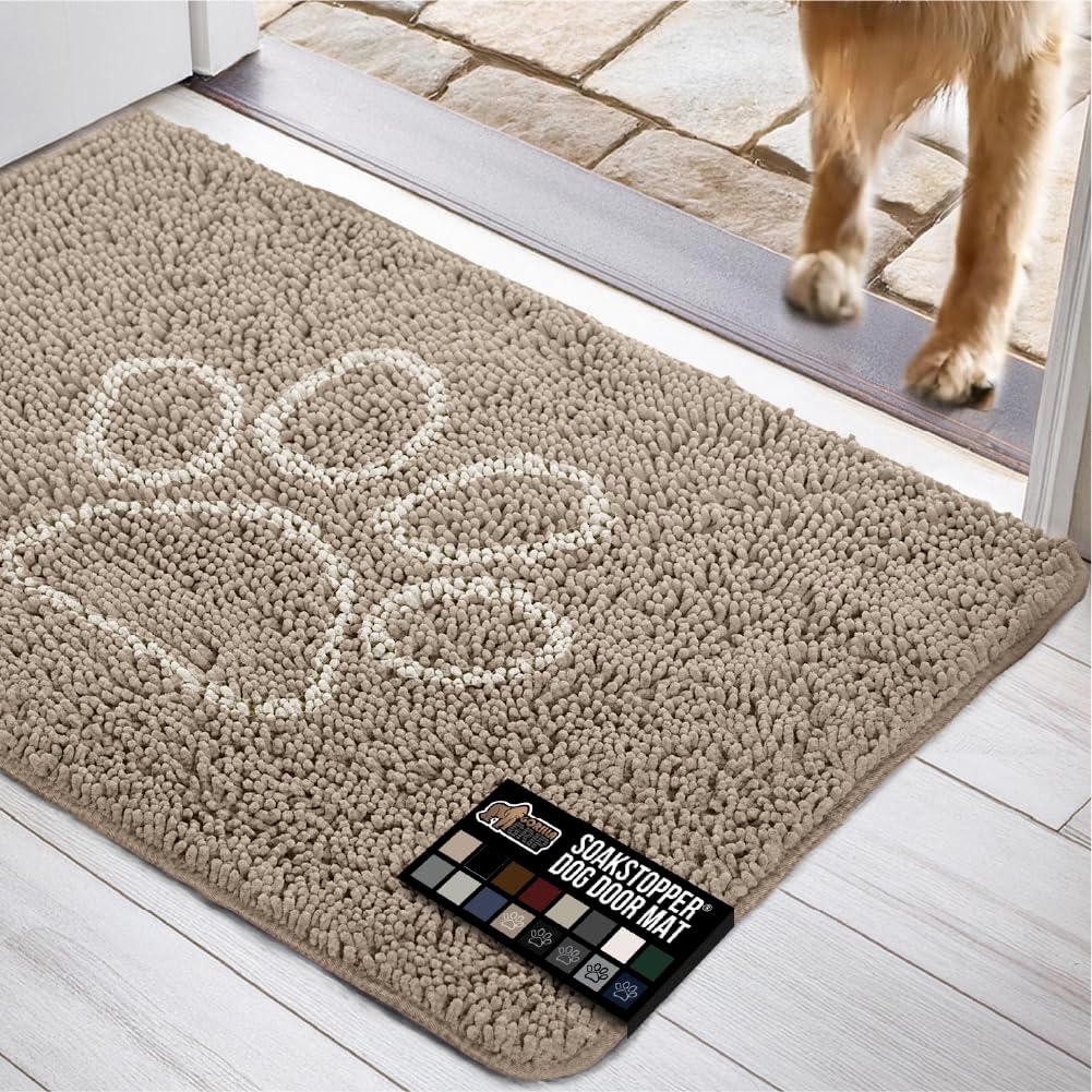 GORILLA GRIP Dog Doormat for Muddy Paws, Machine Washable