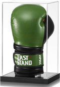 JupDec Boxing Glove Display Case - Clear Acrylic with Wood Base