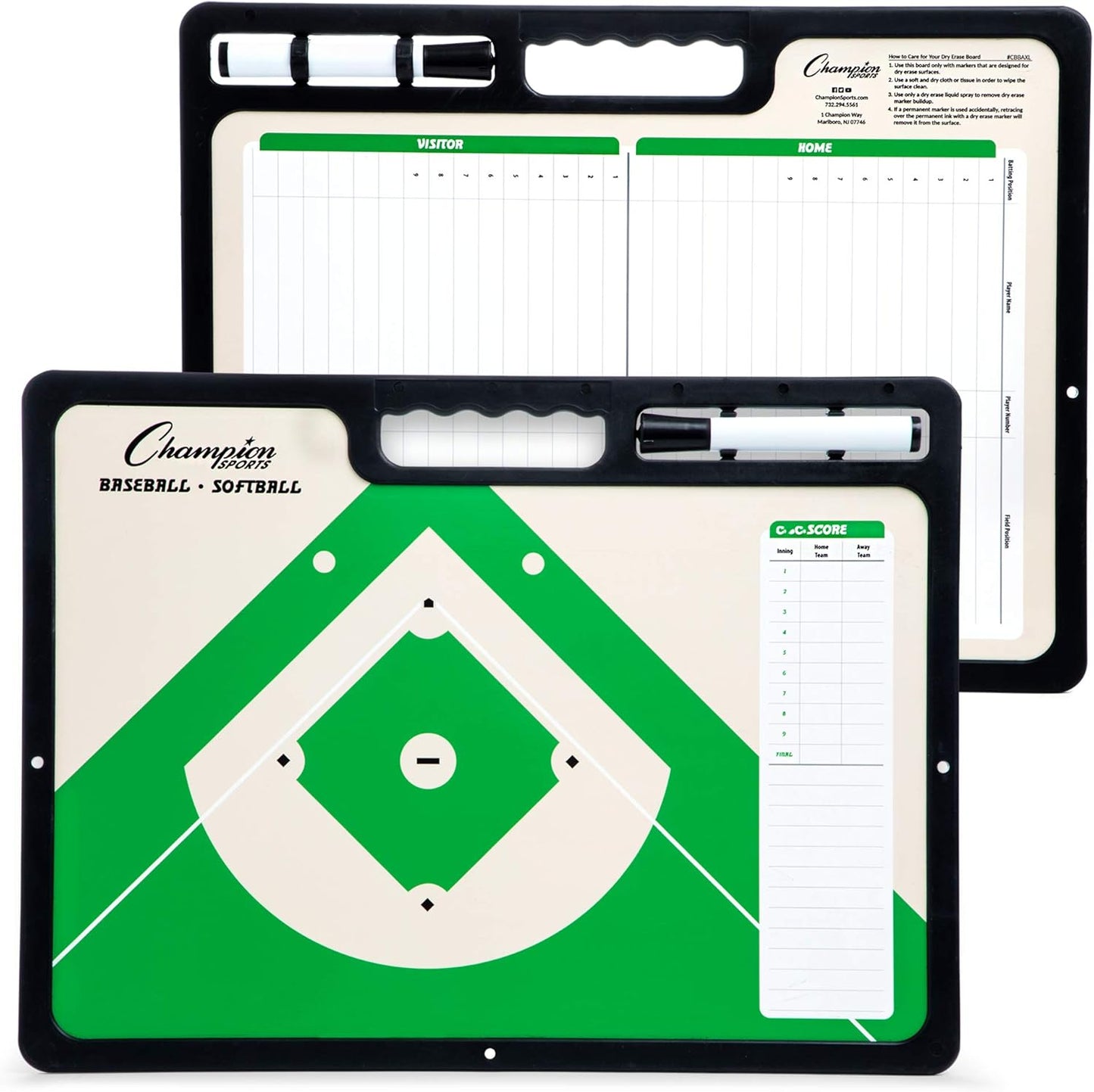 Champion Sports Large Dry Erase Board for Coaching Strategies