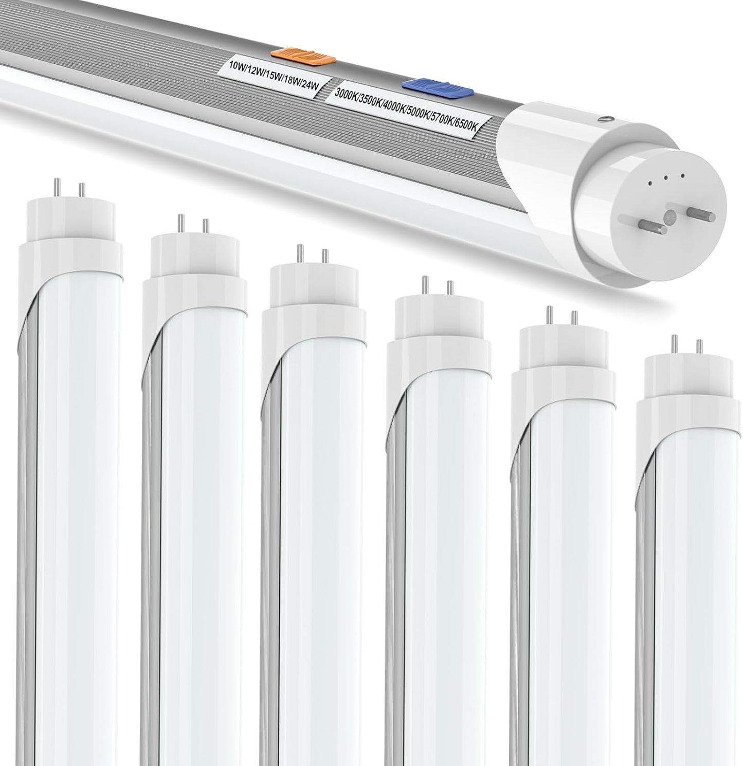 T8 T12 LED Bulbs 4 Foot - 5 Power Options for Every Need