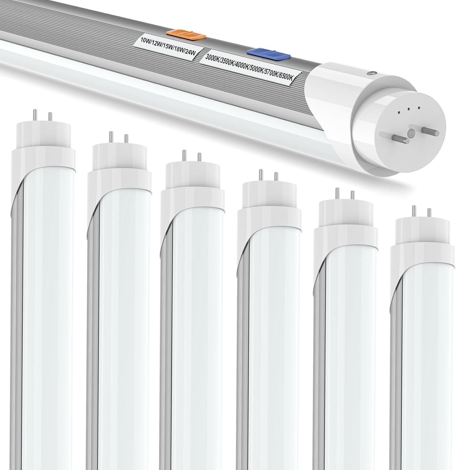 T8 T12 LED Bulbs 4 Foot - 5 Power Options for Every Need