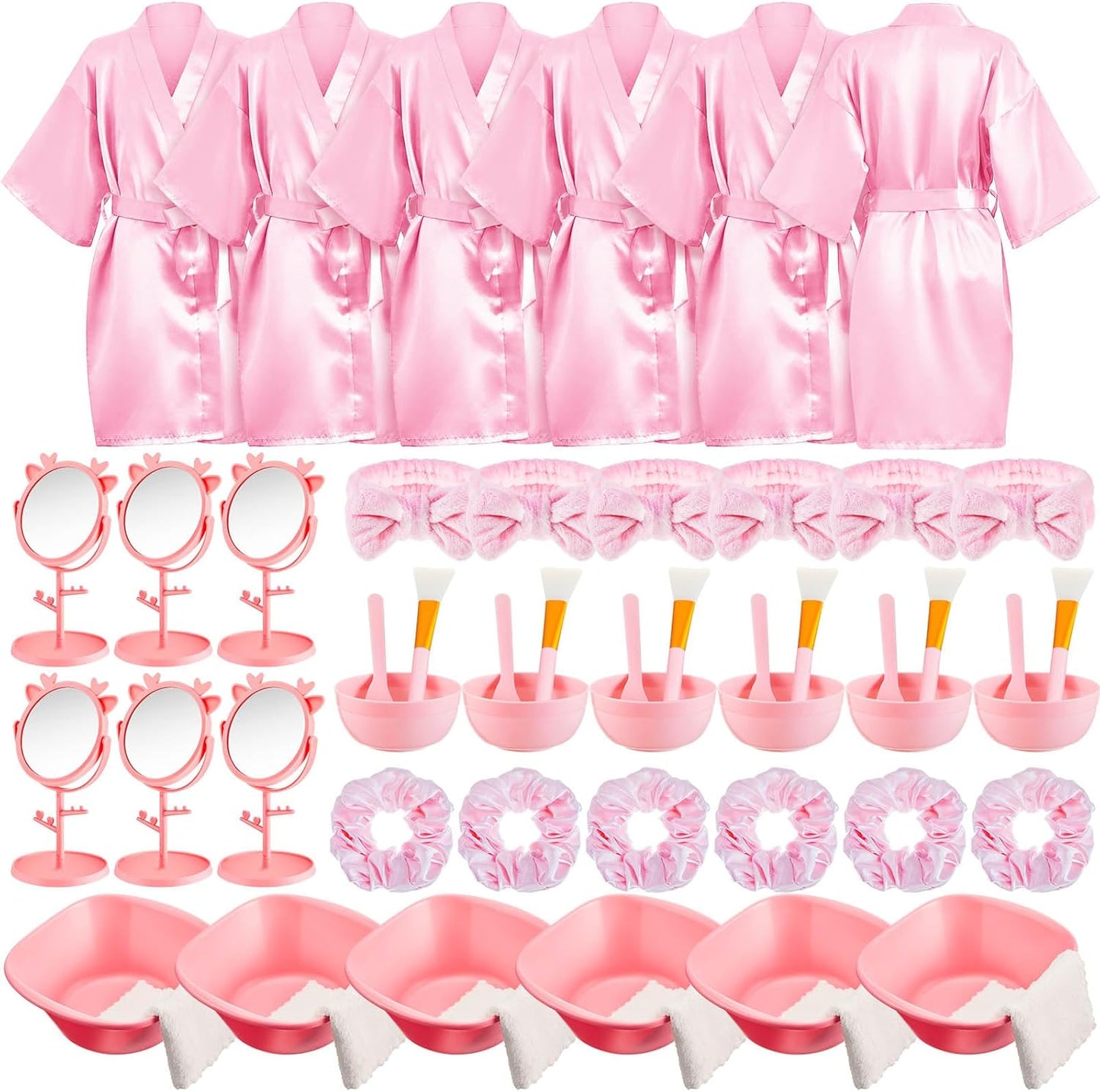 Girls Spa Party Supplies Set with Robes and Accessories Kit