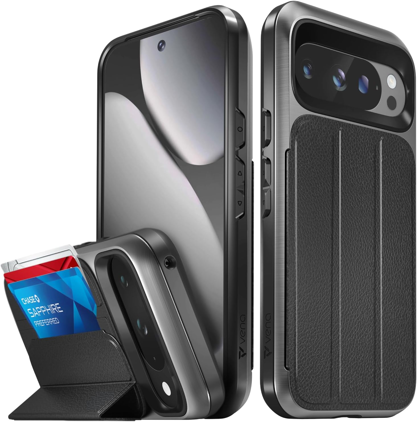VENA vCommute Wallet Case for Google Pixel 10 Pro XL - Black