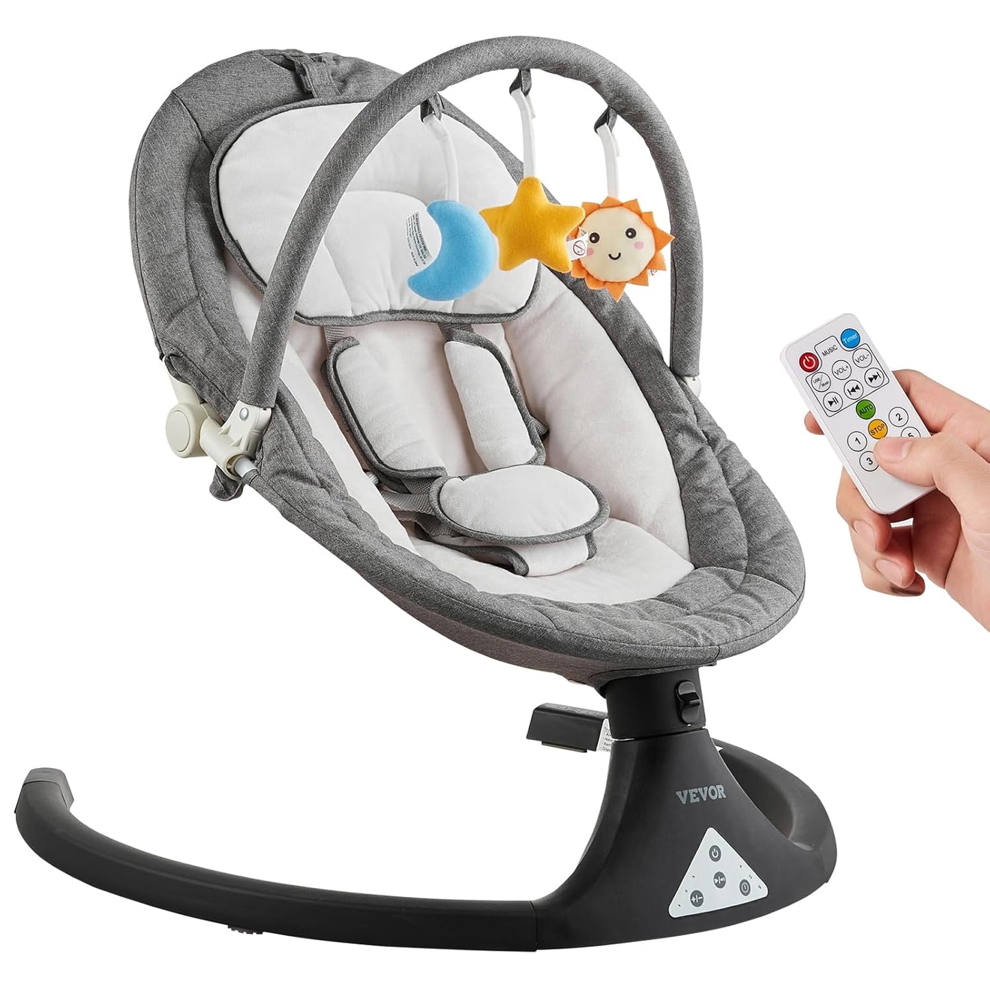 VEVOR Baby Swing with 5 Speeds and 3 Seat Positions for Infants