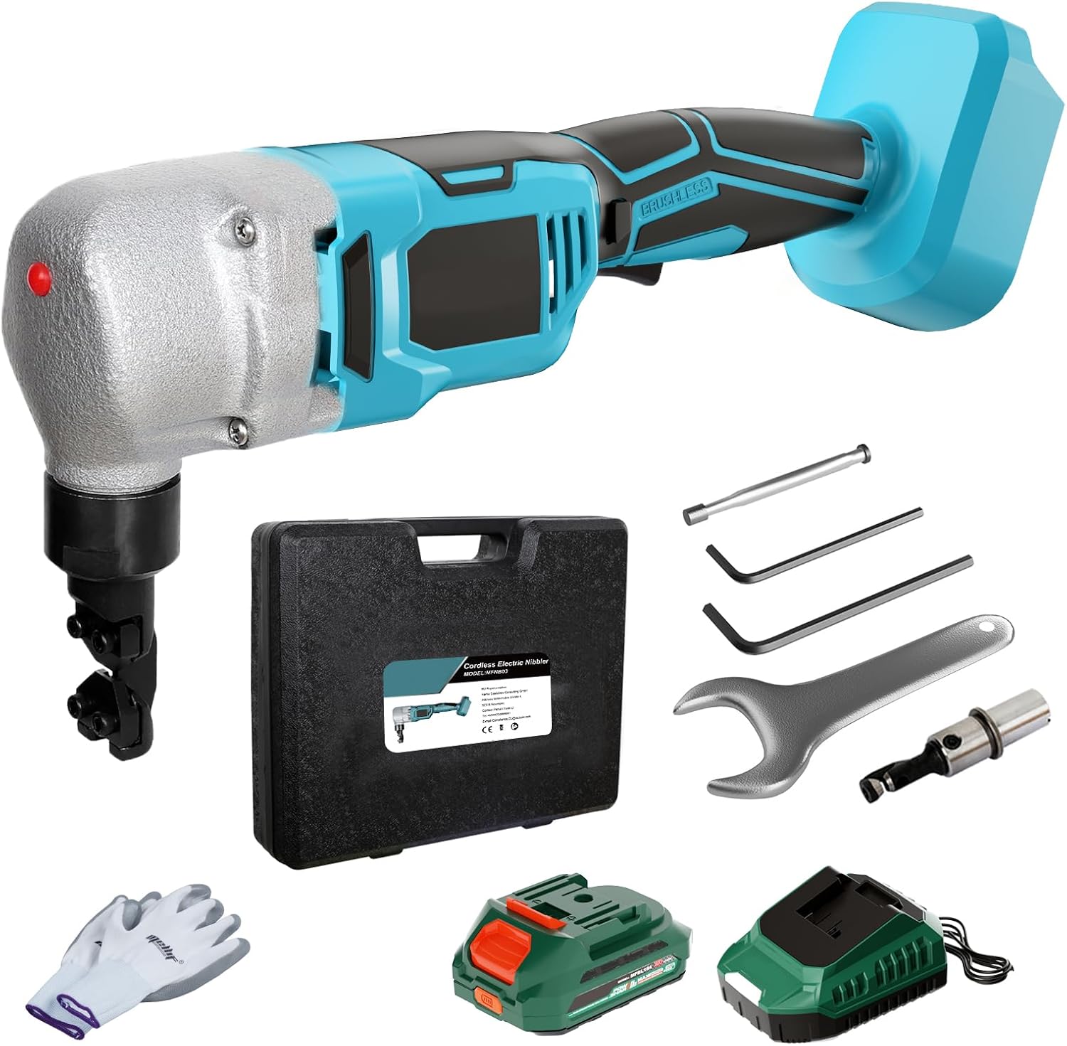 18 Gauge Metal Nibbler with Brushless Motor for Cutting Tasks