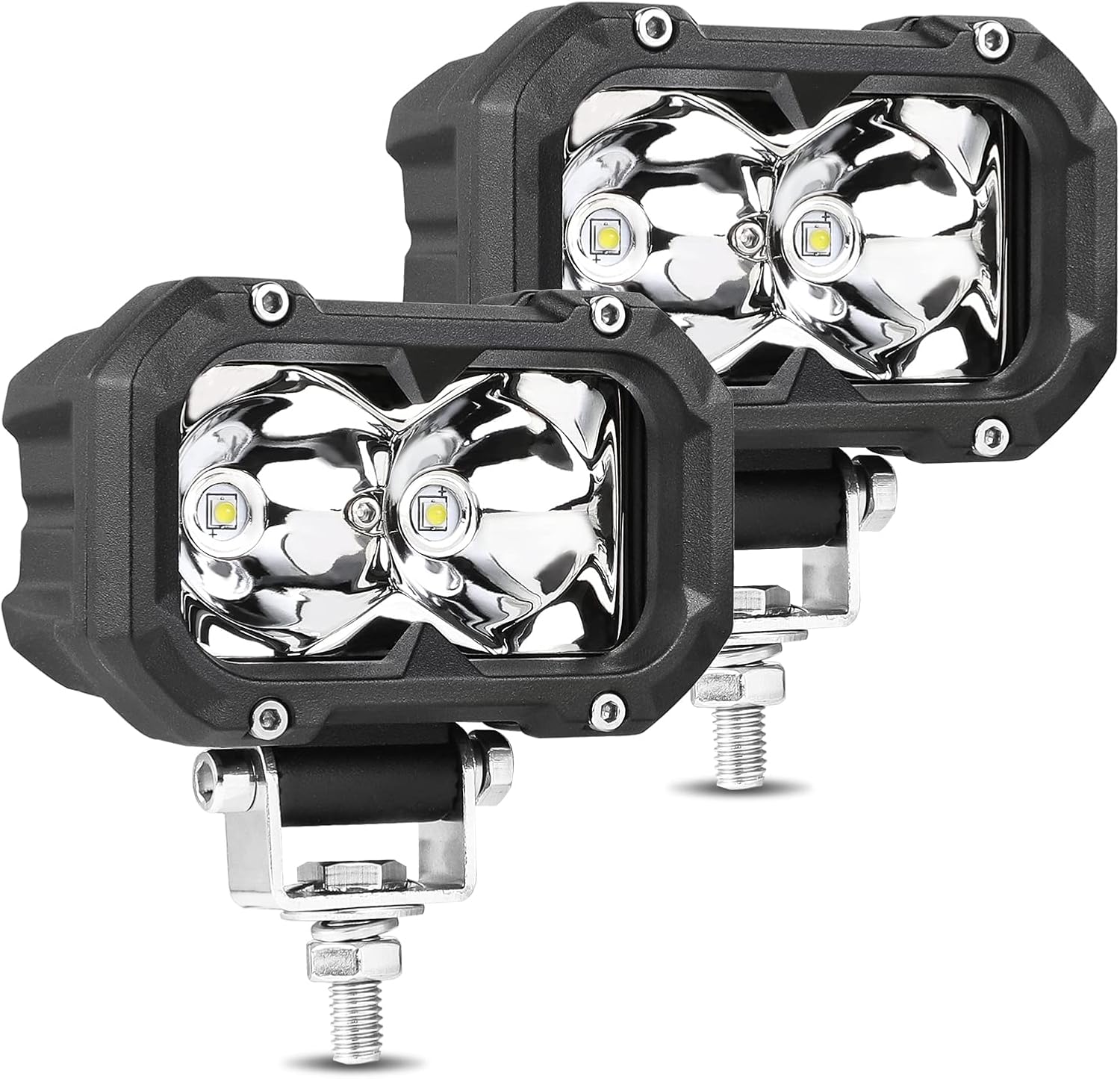 4 Inch LED Pods for Off Road Use - Powerful 80W Fog Lights
