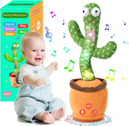 Interactive Singing Cactus Toy for Kids, Recording Feature, 120 Songs