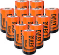 DULEX 12-Pack 3.7V 800mAH CR123A Rechargeable Batteries - Long Lasting