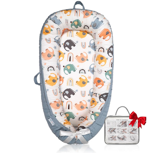 Organic Cotton Baby Lounger by Meindoovm - Soft & Portable