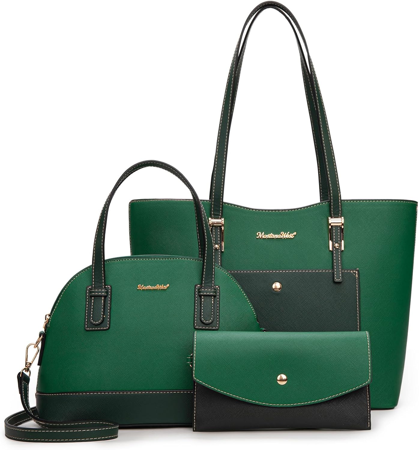 Montana West 3PCS Purses for Women Tote Bag and Wallet Set