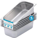 Stainless Steel Steam Table Pan 1/3-Size 4 in Depth - Durable Prep