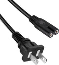 Elliptical Machine Power Cord 2 Prong Adapter 5FT - Right Angle C7