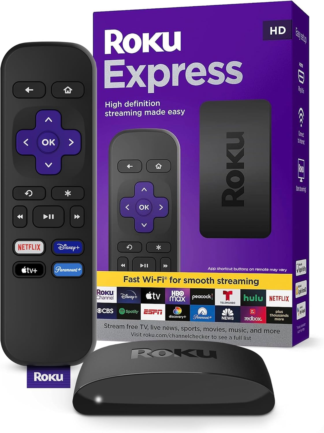Roku Express | HD Streaming Device - Free TV