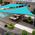 24 ft x 24 ft x 31 ft Turquoise Shade Sail Canopy - Outdoor UV Block