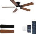 KNUN 52 in Ceiling Fan with Lights - Low Profile, Reversible Blades