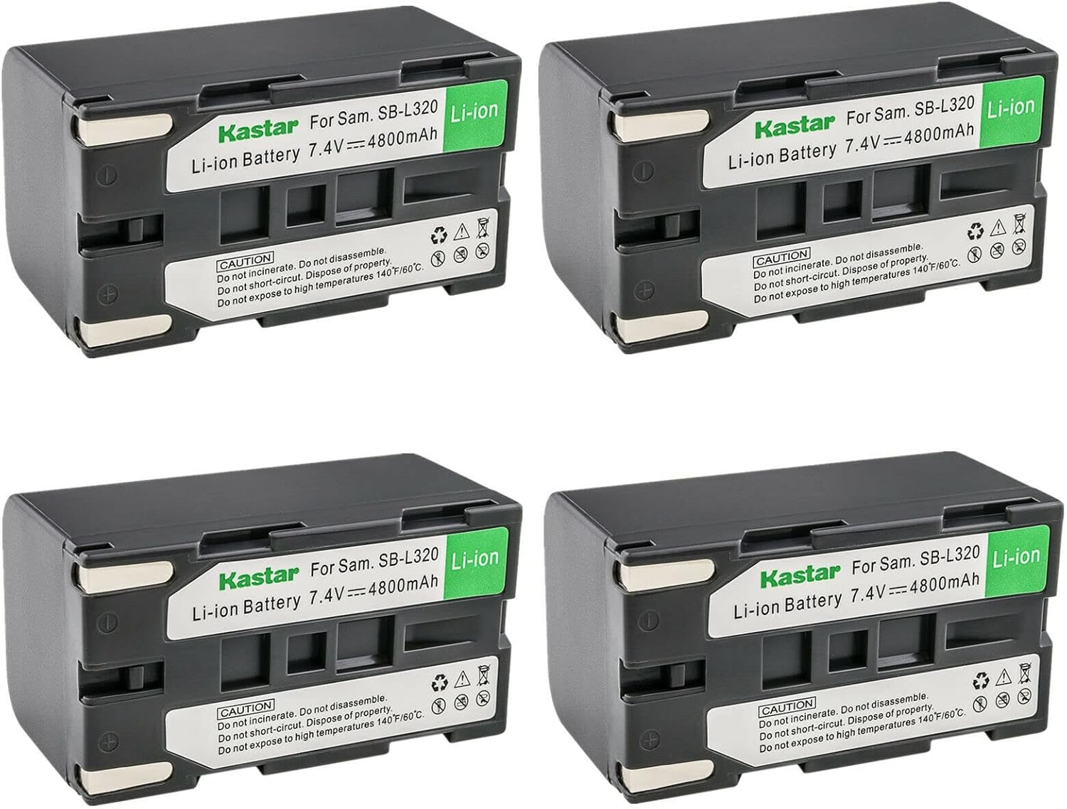 Kastar SB-L320 Battery 4-Pack Replacement for Mamiya Cameras