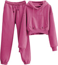 LTSCNRM Women's 2 Piece Fleece Airport Outfits Jogger Set - Cozy