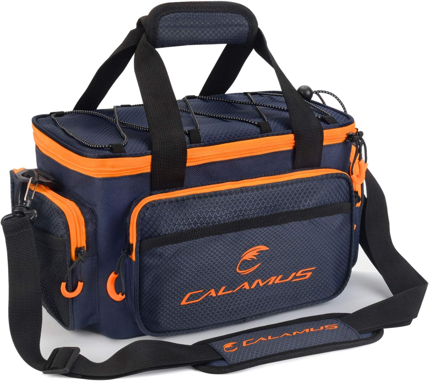 Calamus Fishing Tackle Bag - Saltwater/Freshwater - Durable PE - Pliers Storage - Orange