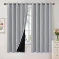 Light Grey 100% Blackout Curtains 63 in Length - Full Room Darkening