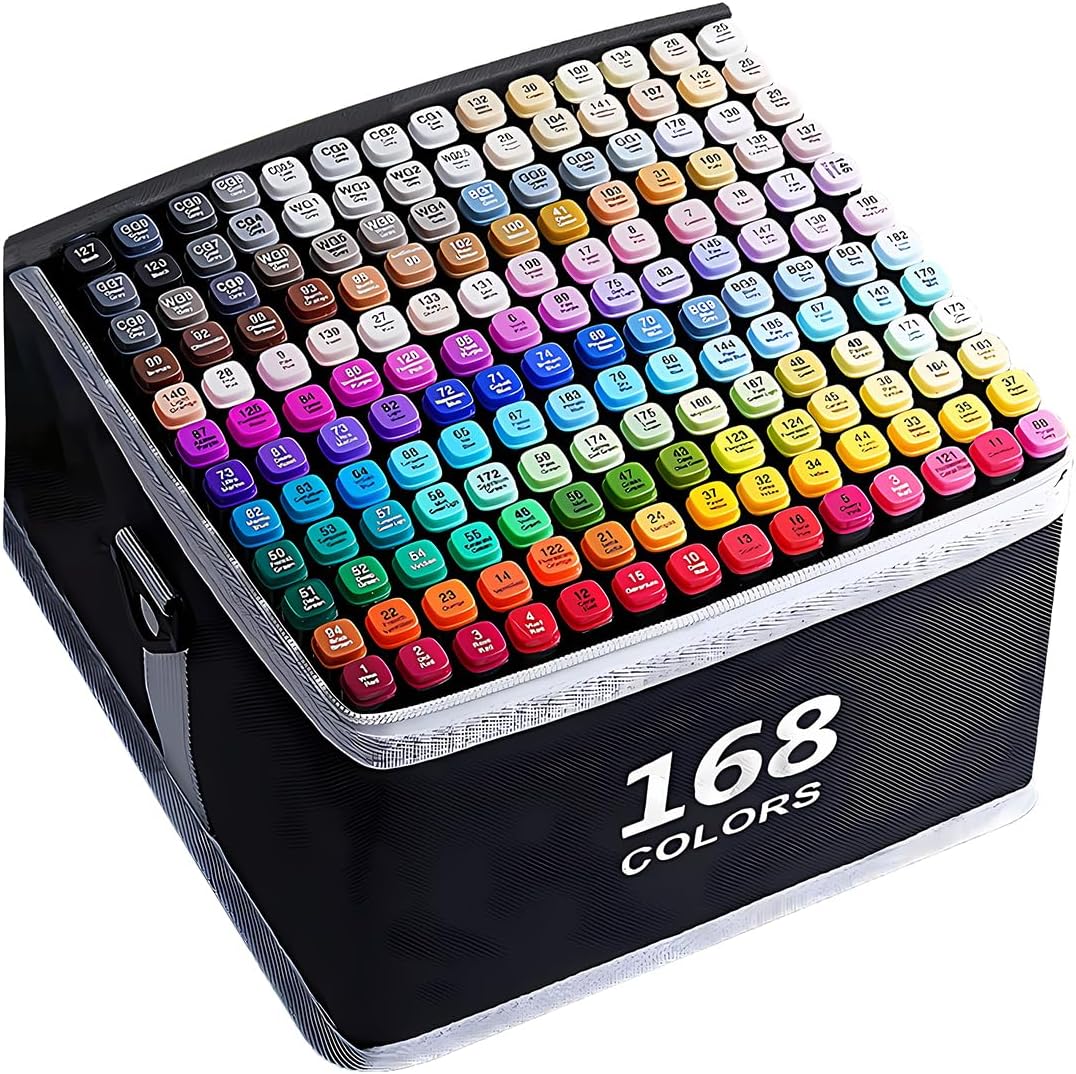 Alcohol Markers 168 Colors for Sketch Anime Illustrations