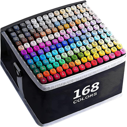 Alcohol Markers 168 Colors for Sketch Anime Illustrations