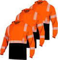 VENDACE 3pcs Safety Reflective Long Sleeve Hi Vis T Shirts