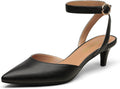 Kitten Heels for Women Low Heel Dress Shoes - Elegant Pointed-Toe