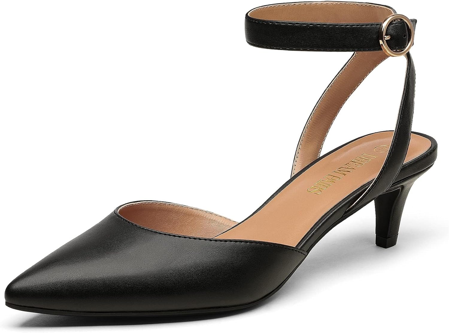 DREAM PAIRS Kitten Heels for Women Elegant Low Heel Pumps