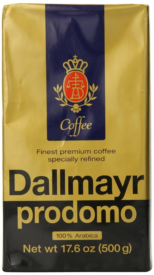 Dallmayr Gourmet Coffee Prodomo Ground 17.6-Ounce Vacuum Packs