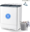Portable Washing Machine 32lbs Twin Tub - Compact Washer + Spinner
