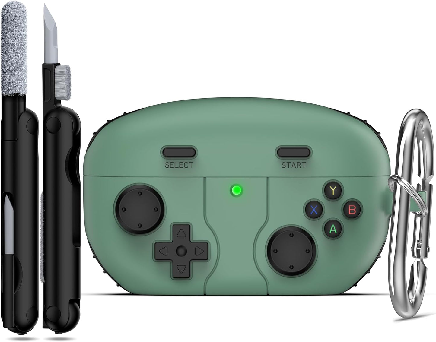 Protective Silicone Case with Keychain - Green