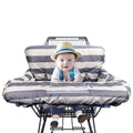 Shopping Cart Cover for Baby Boy Girl - Grey Strip Comfort Liner