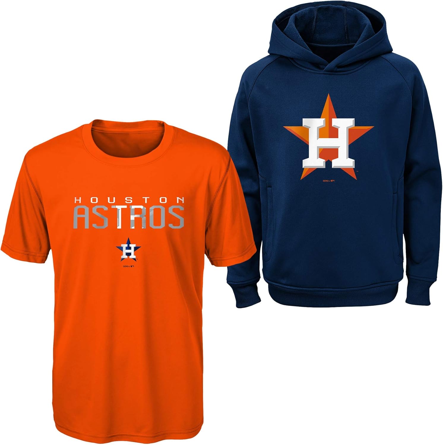 Houston Astros Youth Boys Performance Hoodie & Tee Combo Set