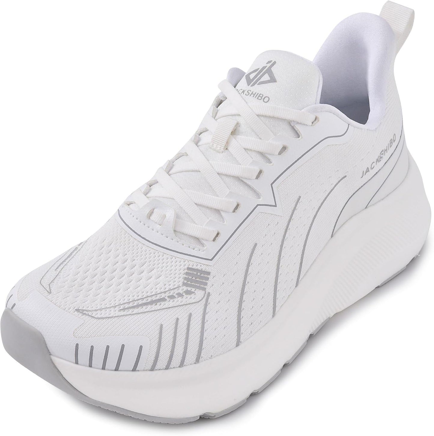 JACKSHIBO Slip on Arch Support Wide Sneakers for Comfort