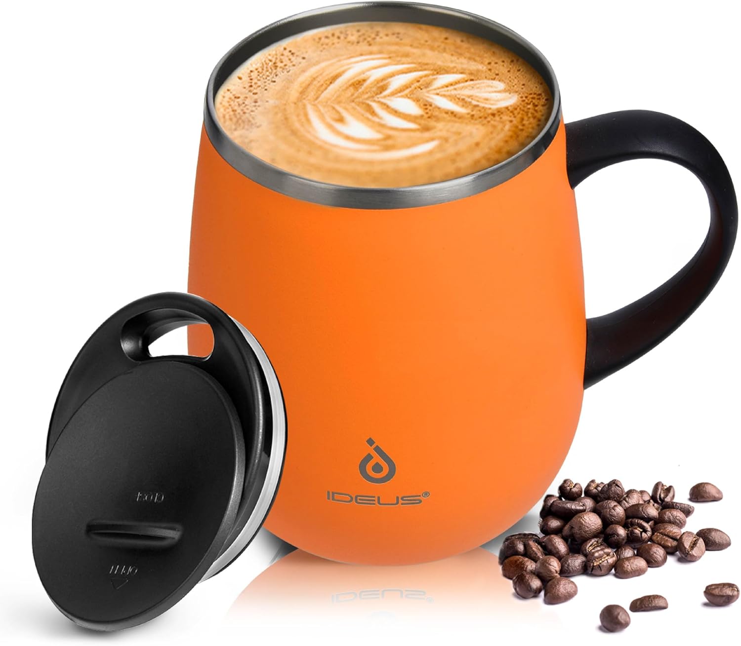 Ideus 16oz Double Wall Insulated Coffee Mug - Keep Your Coffee Hot!