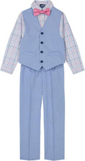 IZOD Boys' 4-Piece Set with Collared Dress Shirt and Vest - Smart