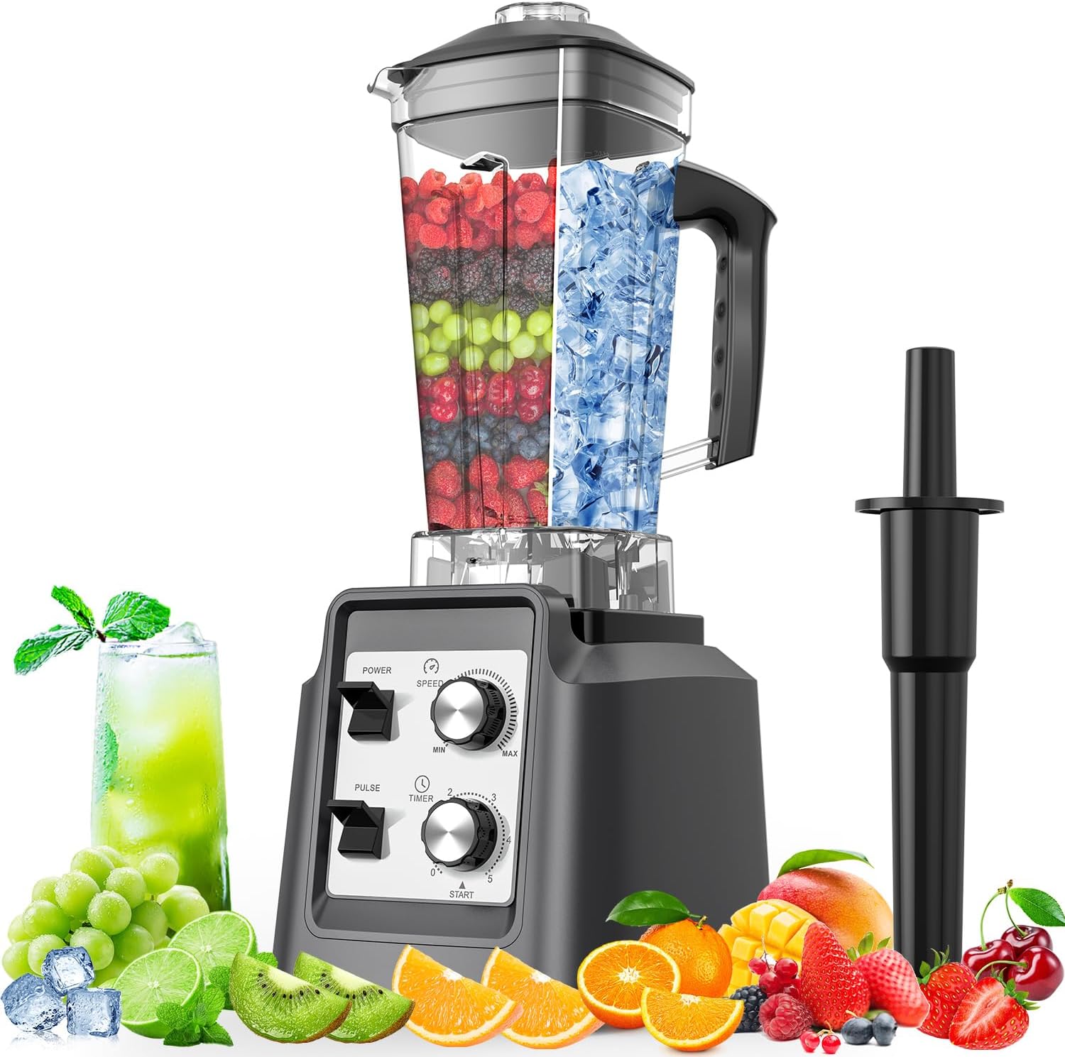 Professional Countertop Blender for Smoothies and Frozen Drinks