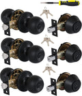 All Keyed Same Entry Knobs & Deadbolt Set - Matte Black, 3 Sets