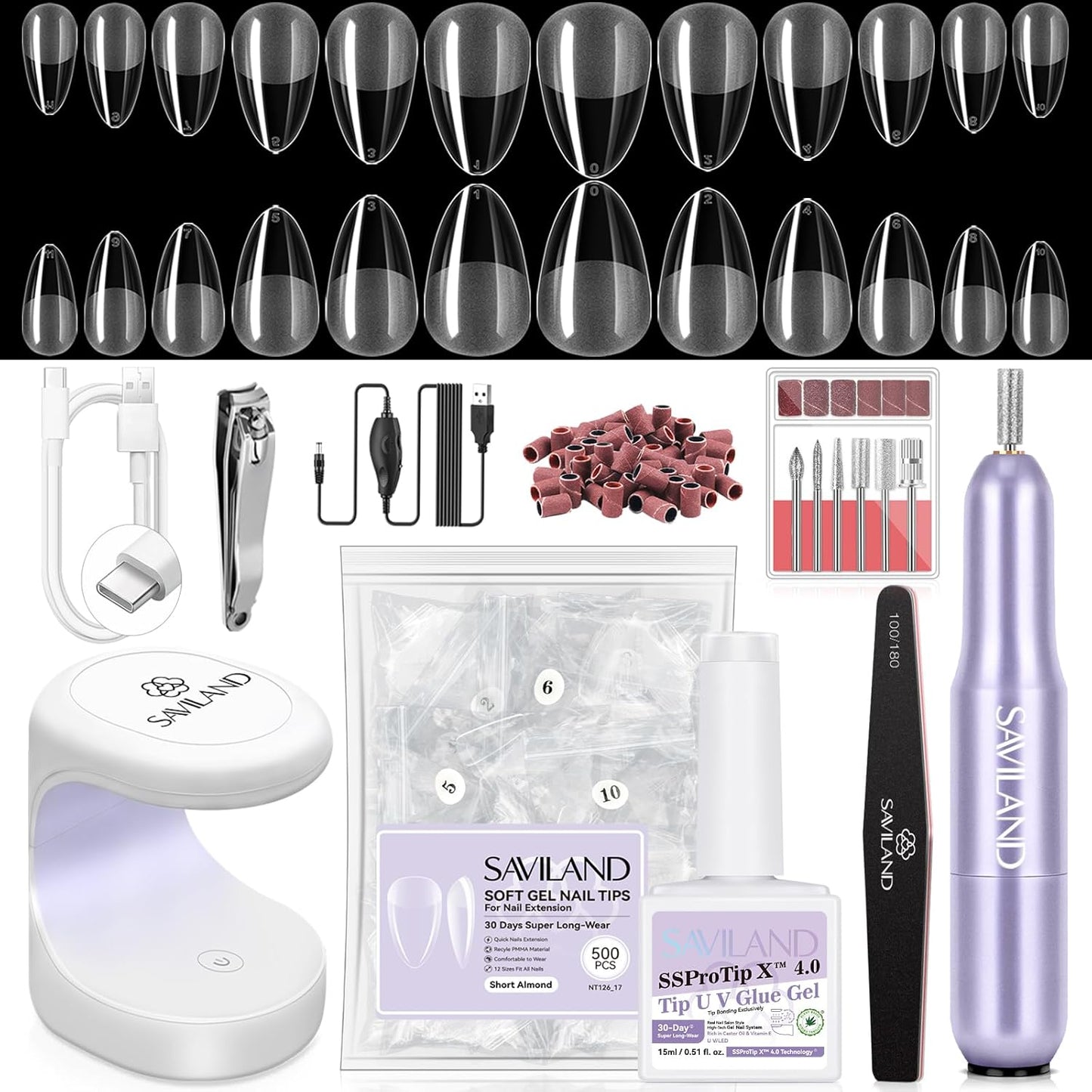 SAVILAND Pro Gel Nail Kit: Complete Set for Stunning Nails