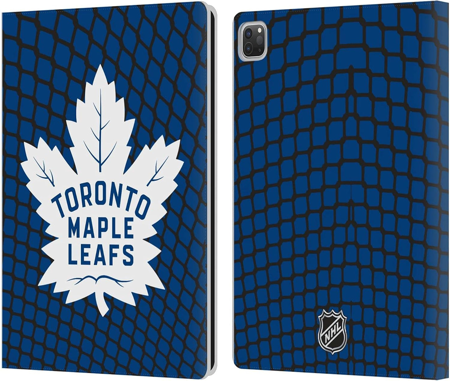 NHL Net Pattern Toronto Maple Leafs Leather Wallet Case for iPad Pro