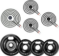 Electric Stove Burner Drip Pans and Replacement Burners - Complete