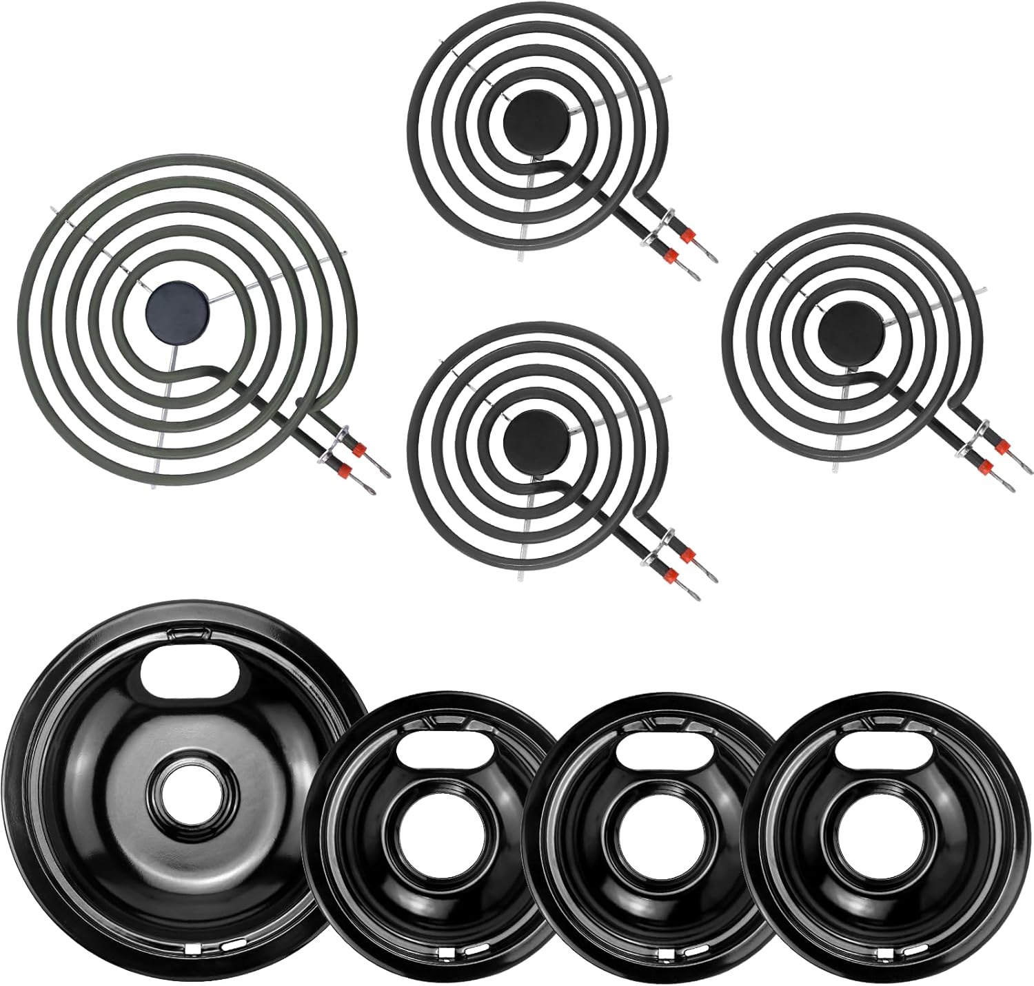 Electric Stove Burner Drip Pans and Replacement Parts for Cooking