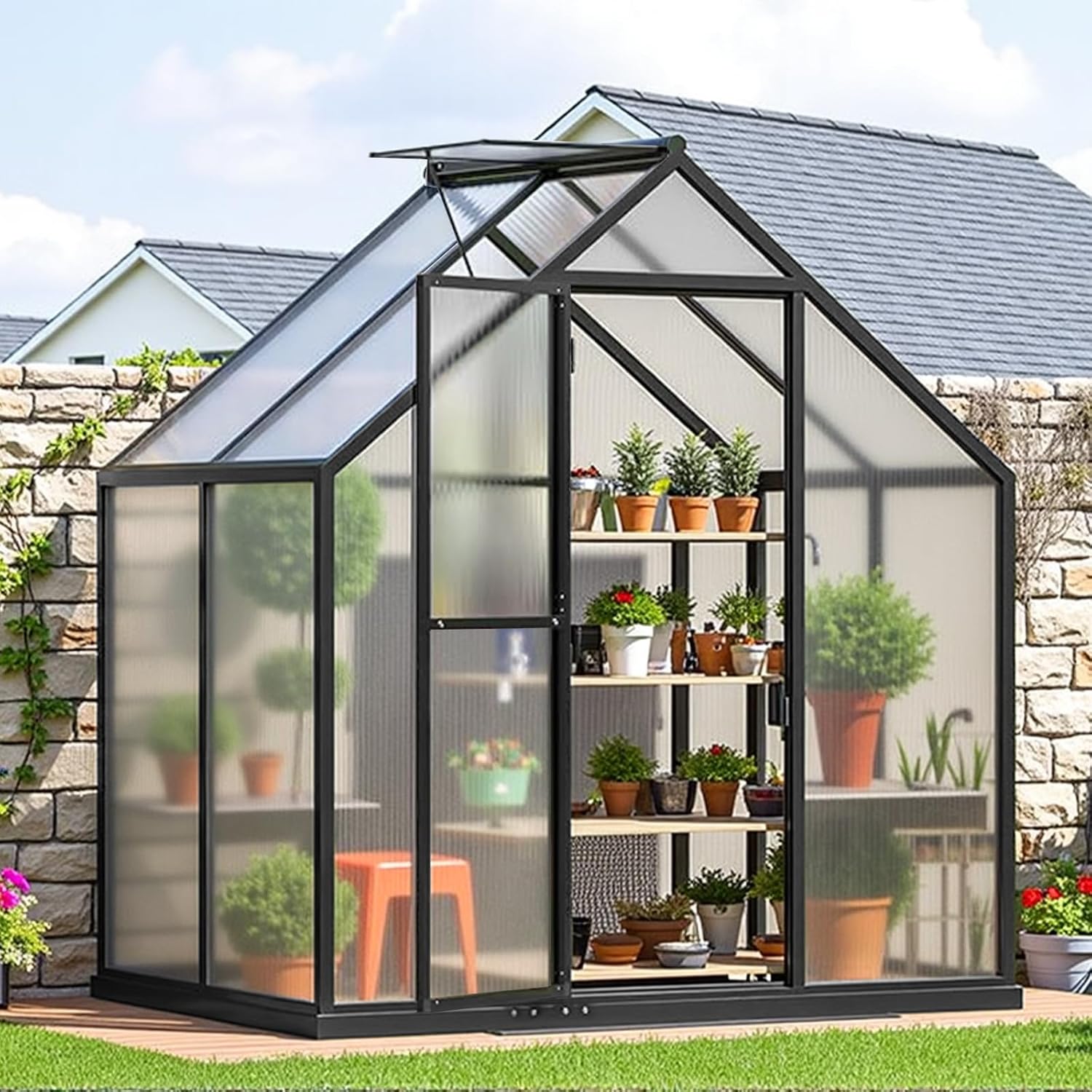 Premium 64FT Walk-in Greenhouse - All-Weather Protection