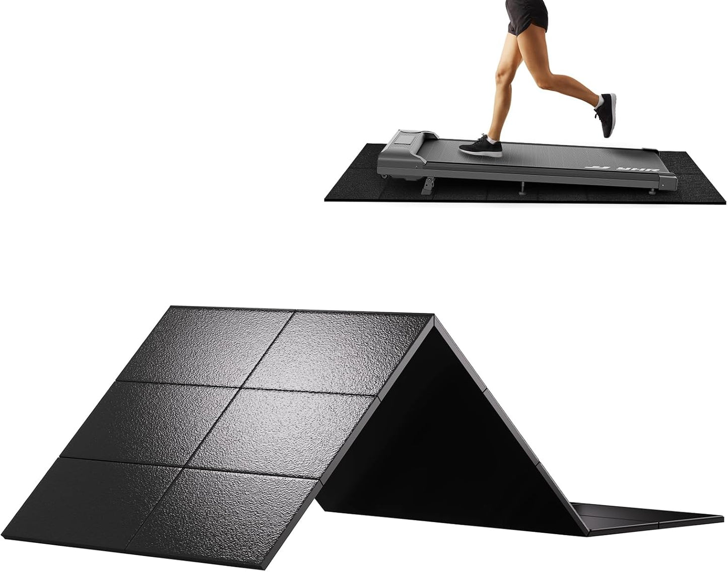 HOVSCO Foldable Treadmill Mat for Home Gym Equipment Use