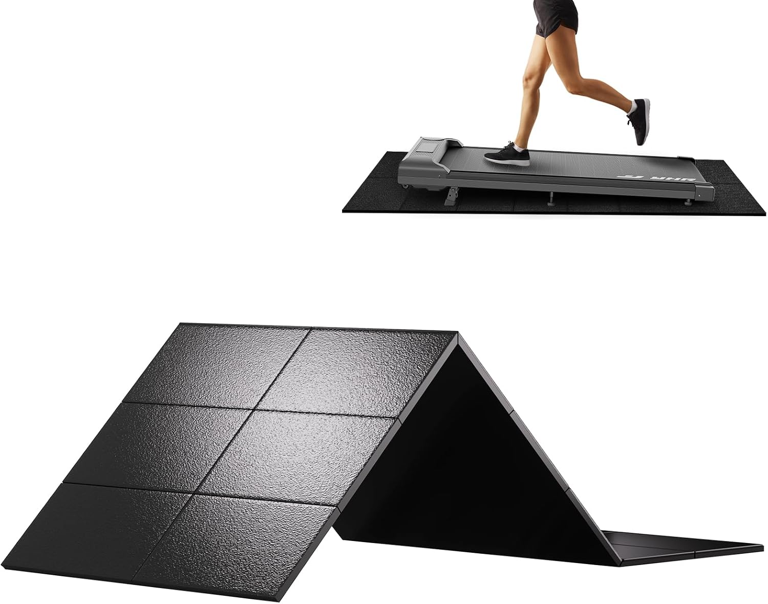 HOVSCO Foldable Treadmill Mat for Home Gym Equipment Use