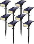 Solar Lights Outdoor 8 Pack 100 LED Spotlights - Bright, Long-Run