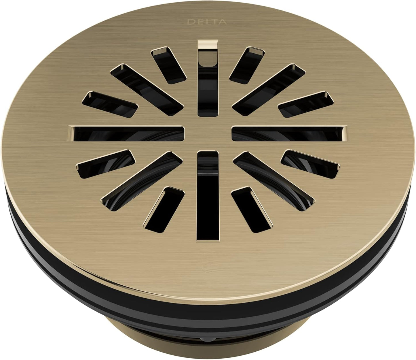 Delta 4 Inch Brushed Gold Round Shower Floor Drain for Luxury