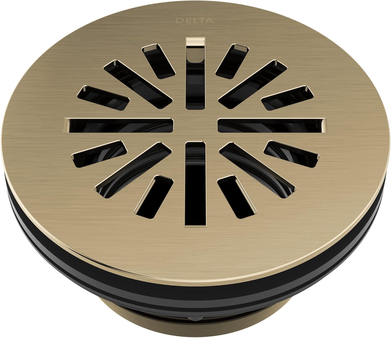 Delta 4 Inch Brushed Gold Round Shower Floor Drain for Luxury